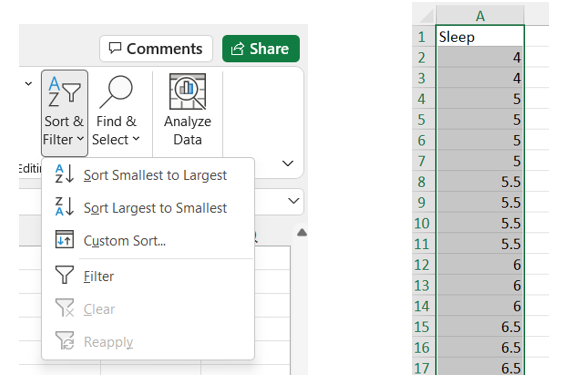 Excel Dot Plot step 2