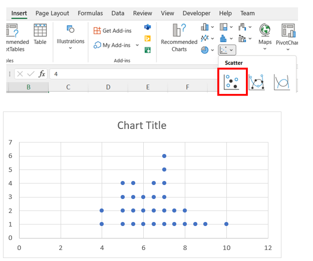 Excel Dot Plot step 5