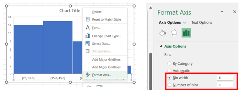 Excel Histogram step 3