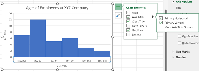 Excel Histogram step 4