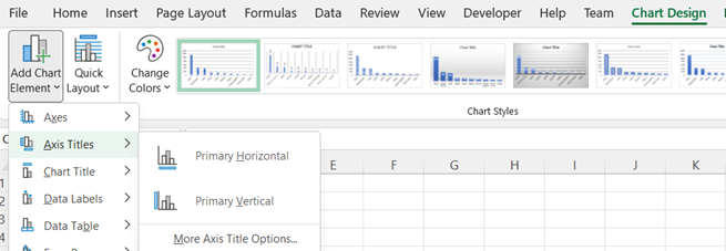 Excel Pareto Chart step 5a