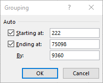 Excel Quantitative Frequency Distribution step 9