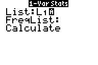 TI-Calculator Weighted Mean step 8