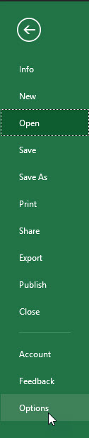 Excel Data Analysis Toolpak step 1