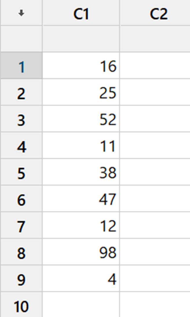 Minitab Instructions