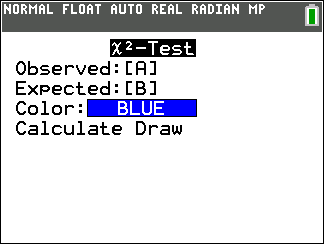 TI-Calculator Test for Association step 4