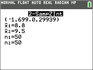 TI-Calculator z-Interval step 8