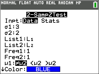 TI-Calculator z-Test step 8